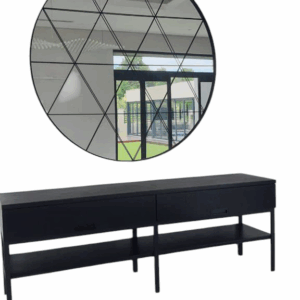 Lizzy Round Steel Framed Mirror