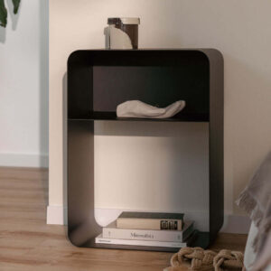 SteelHorizon Bedside Table